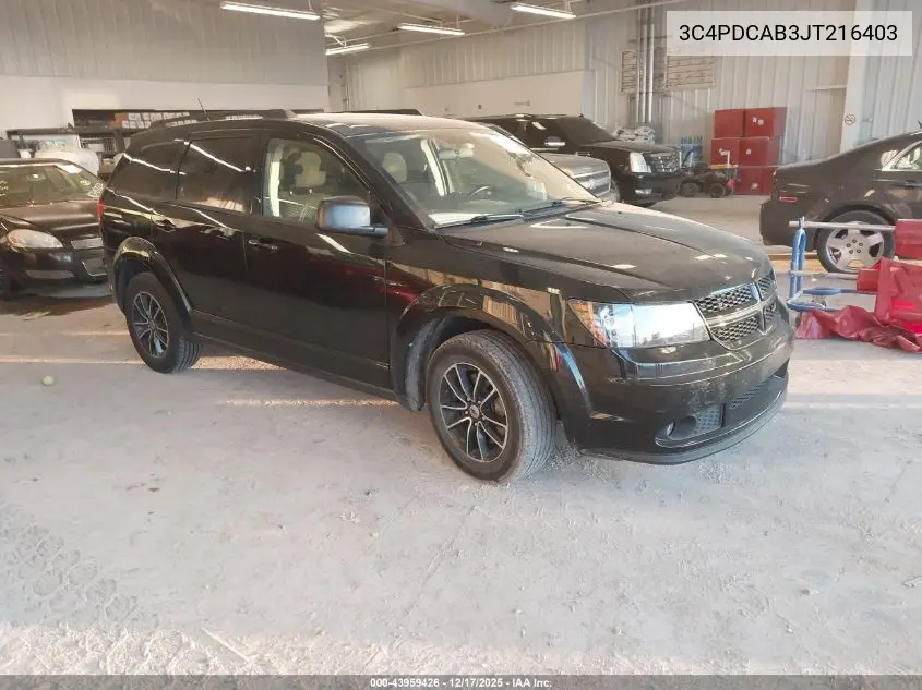 3C4PDCAB3JT216403 2018 Dodge Journey Se