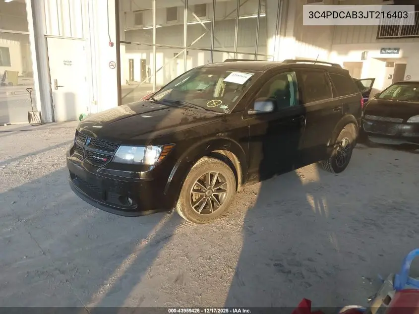 3C4PDCAB3JT216403 2018 Dodge Journey Se
