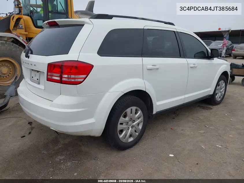 3C4PDCAB4JT385684 2018 Dodge Journey Se