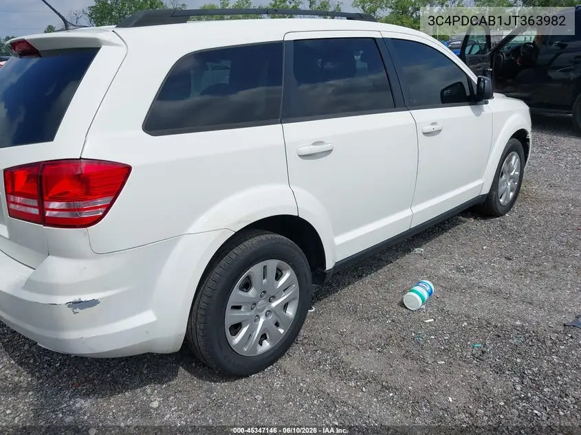 2018 Dodge Journey Se VIN: 3C4PDCAB1JT363982 Lot: 45347146