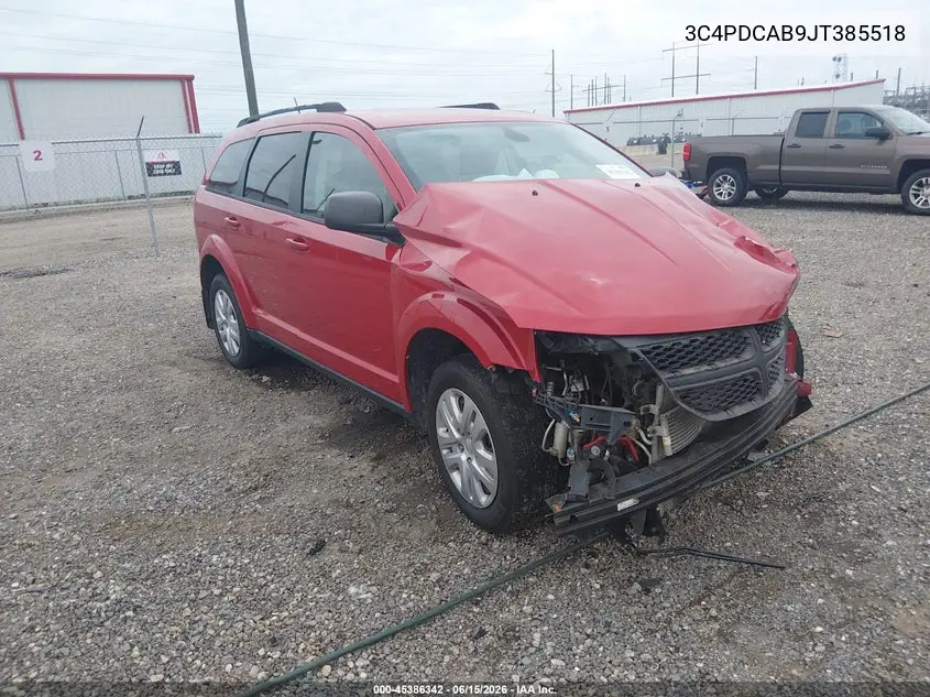 2018 Dodge Journey Se VIN: 3C4PDCAB9JT385518 Lot: 45386342
