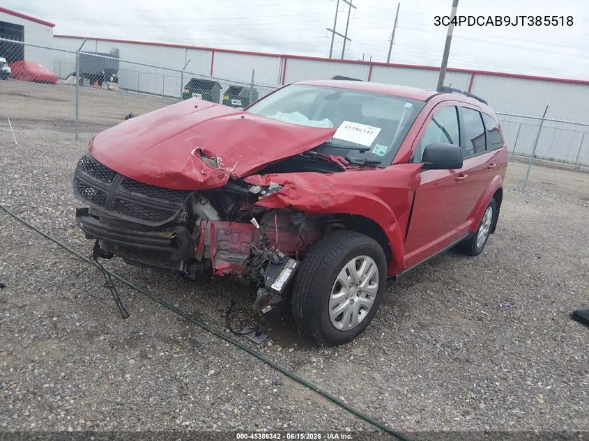2018 Dodge Journey Se VIN: 3C4PDCAB9JT385518 Lot: 45386342