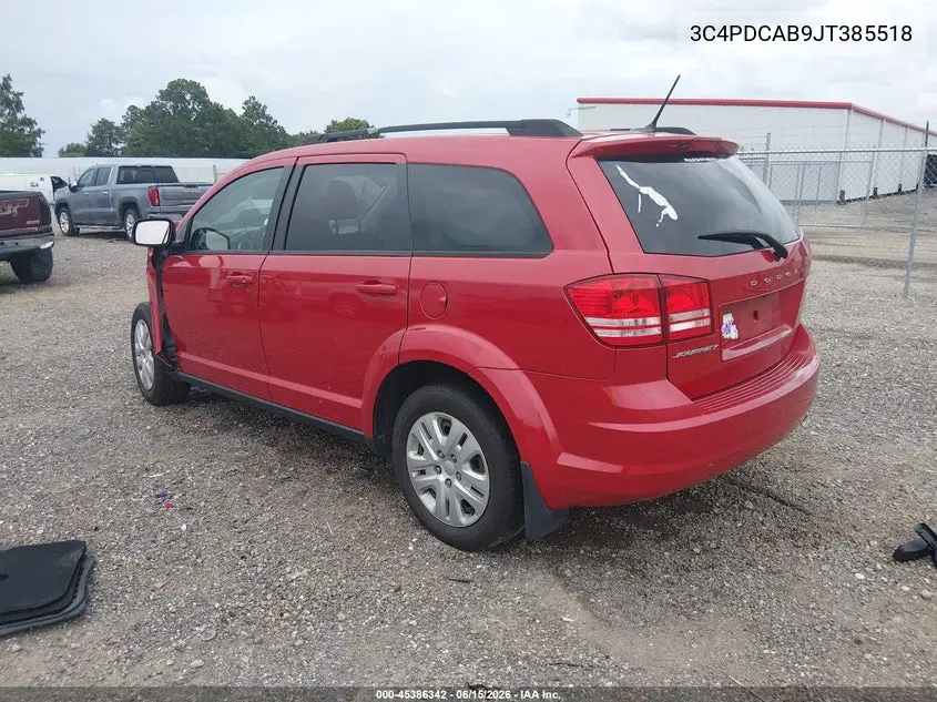 2018 Dodge Journey Se VIN: 3C4PDCAB9JT385518 Lot: 45386342