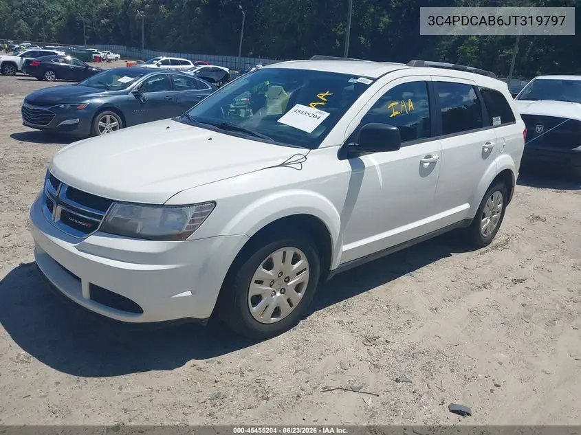 2018 Dodge Journey Se VIN: 3C4PDCAB6JT319797 Lot: 45455204