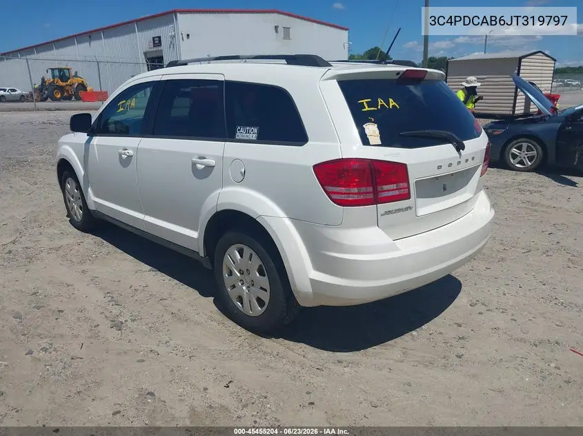 2018 Dodge Journey Se VIN: 3C4PDCAB6JT319797 Lot: 45455204