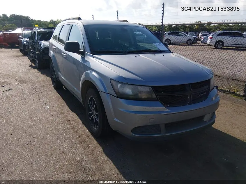 2018 Dodge Journey Se VIN: 3C4PDCAB2JT533895 Lot: 45494011