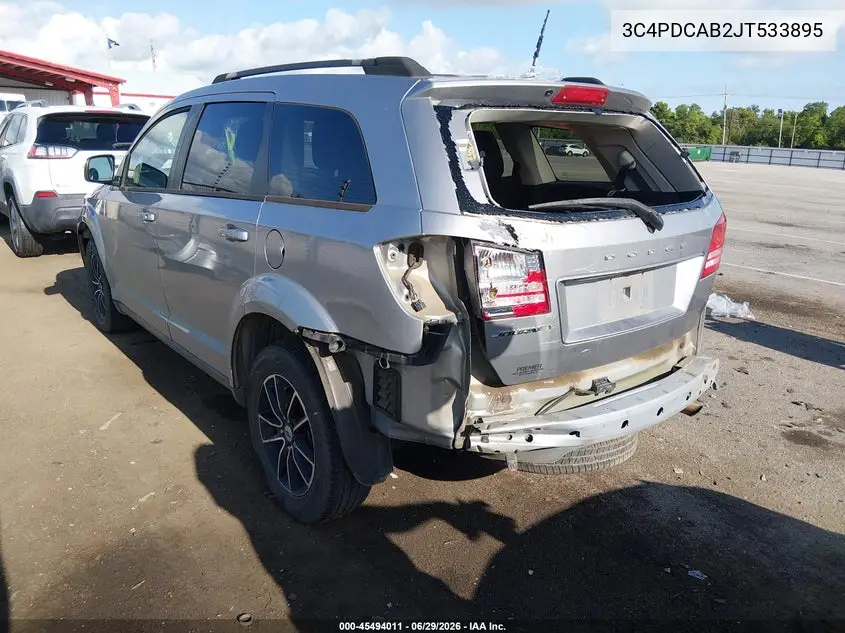 2018 Dodge Journey Se VIN: 3C4PDCAB2JT533895 Lot: 45494011