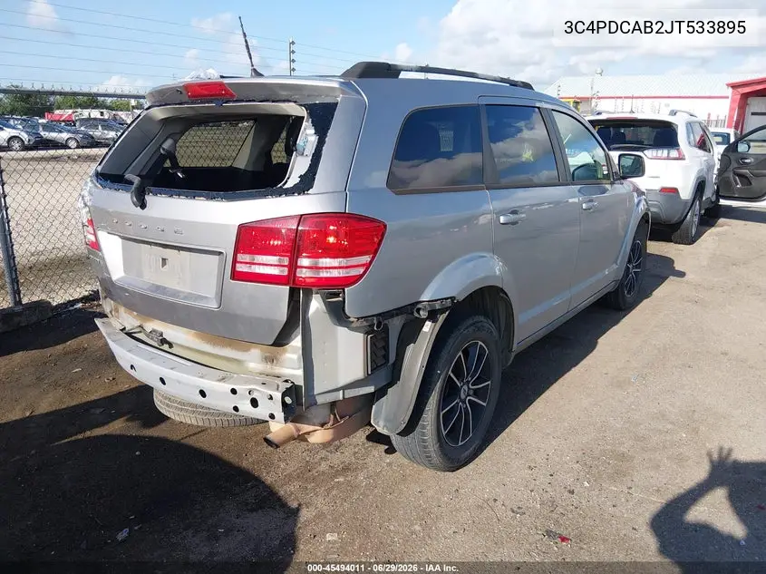 2018 Dodge Journey Se VIN: 3C4PDCAB2JT533895 Lot: 45494011
