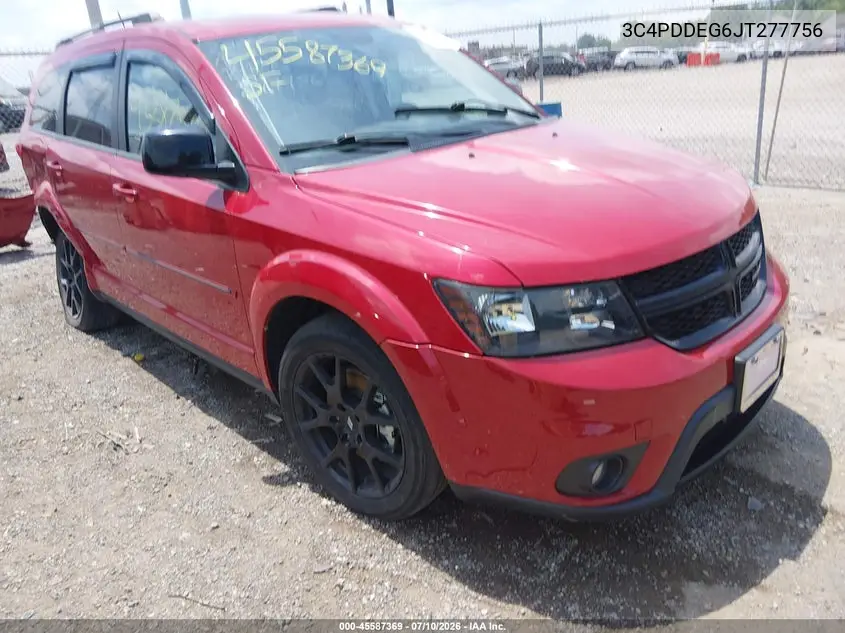 2018 Dodge Journey Gt Awd VIN: 3C4PDDEG6JT277756 Lot: 45587369