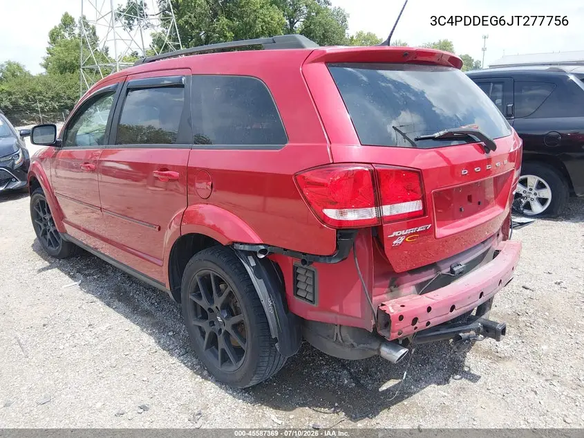 2018 Dodge Journey Gt Awd VIN: 3C4PDDEG6JT277756 Lot: 45587369