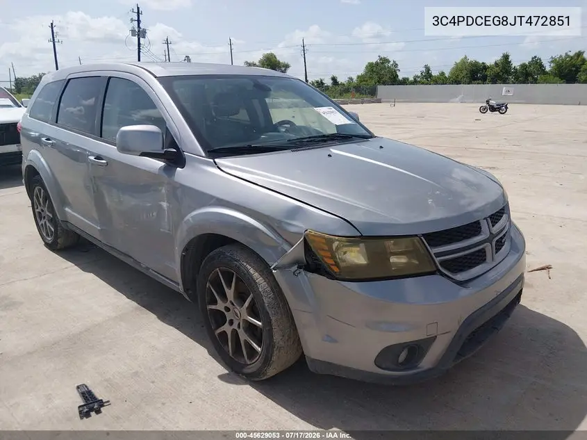 2018 Dodge Journey Gt VIN: 3C4PDCEG8JT472851 Lot: 45629053