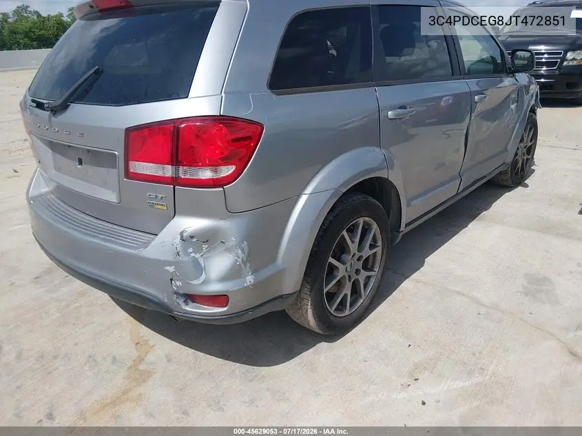 2018 Dodge Journey Gt VIN: 3C4PDCEG8JT472851 Lot: 45629053