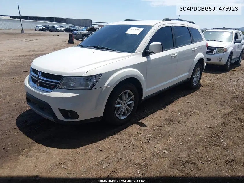 2018 Dodge Journey Sxt VIN: 3C4PDCBG5JT475923 Lot: 45636496