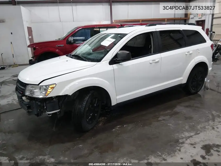 2018 Dodge Journey Se VIN: 3C4PDCAB7JT533827 Lot: 45664269