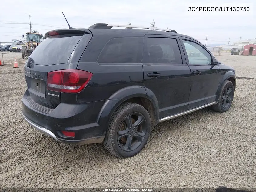 2018 Dodge Journey Crossroad Awd VIN: 3C4PDDGG8JT430750 Lot: 45686368