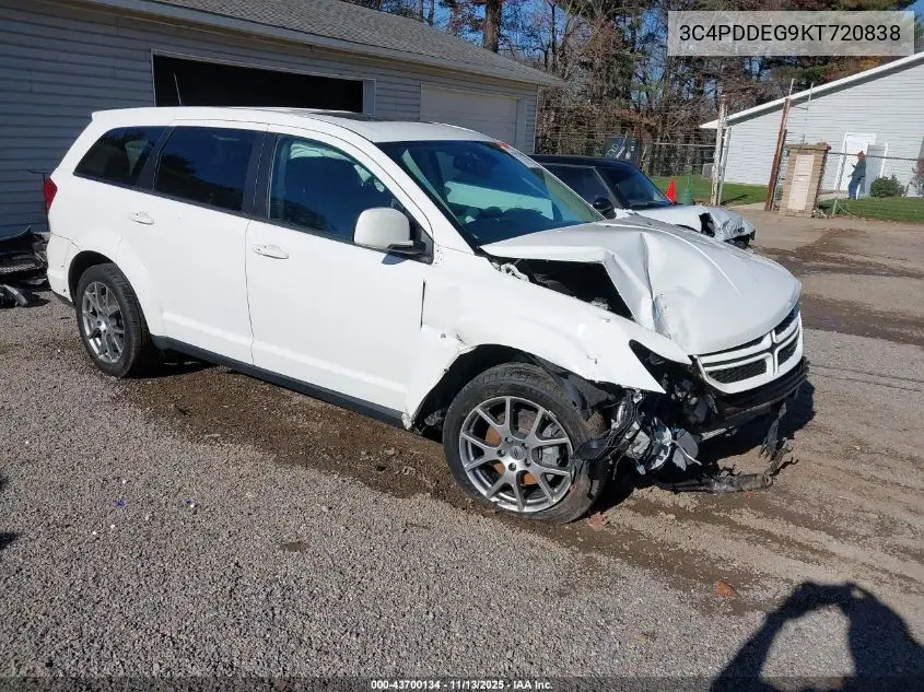 3C4PDDEG9KT720838 2019 Dodge Journey Gt Awd