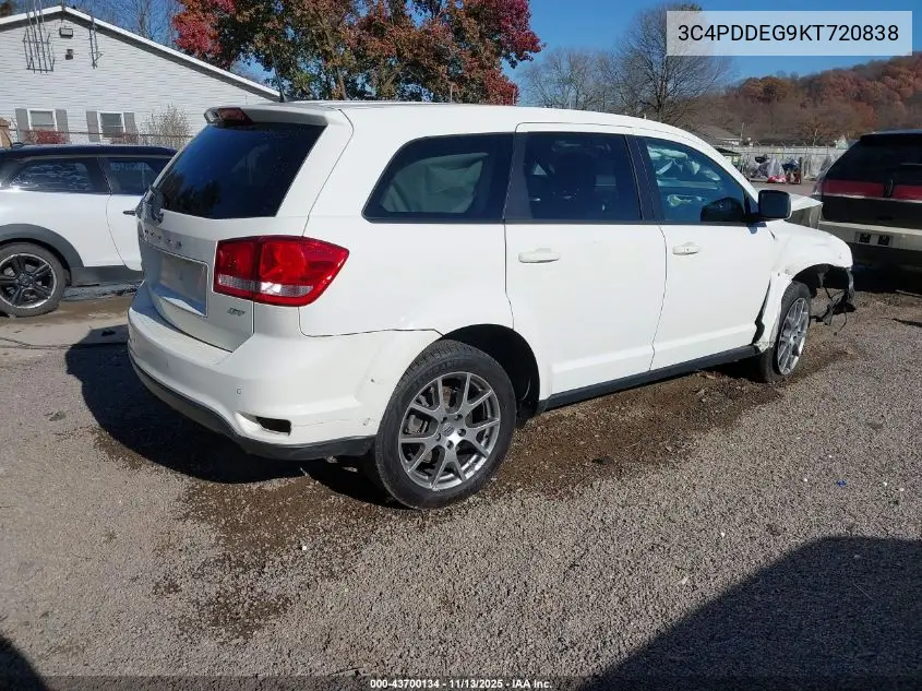 3C4PDDEG9KT720838 2019 Dodge Journey Gt Awd