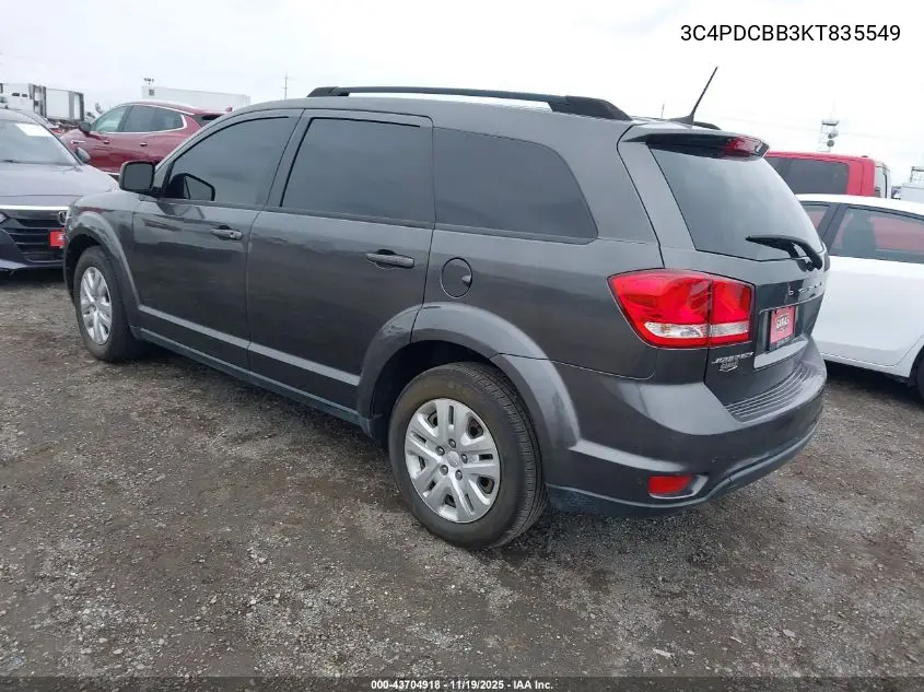 3C4PDCBB3KT835549 2019 Dodge Journey Se