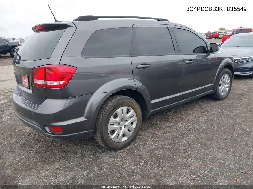 3C4PDCBB3KT835549 2019 Dodge Journey Se
