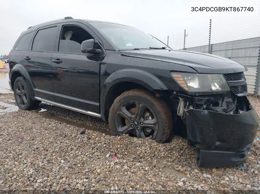 3C4PDCGB9KT867740 2019 Dodge Journey Crossroad