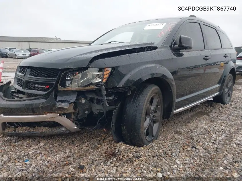 3C4PDCGB9KT867740 2019 Dodge Journey Crossroad