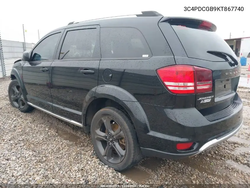 3C4PDCGB9KT867740 2019 Dodge Journey Crossroad
