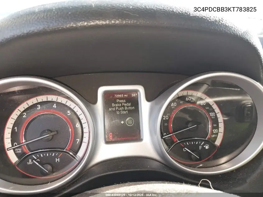 3C4PDCBB3KT783825 2019 Dodge Journey Se