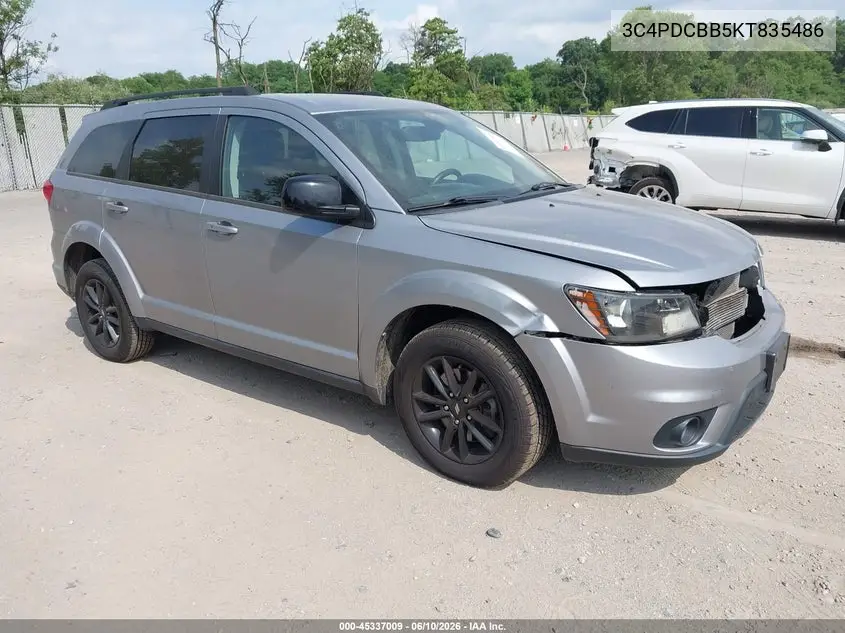 2019 Dodge Journey Se VIN: 3C4PDCBB5KT835486 Lot: 45337009