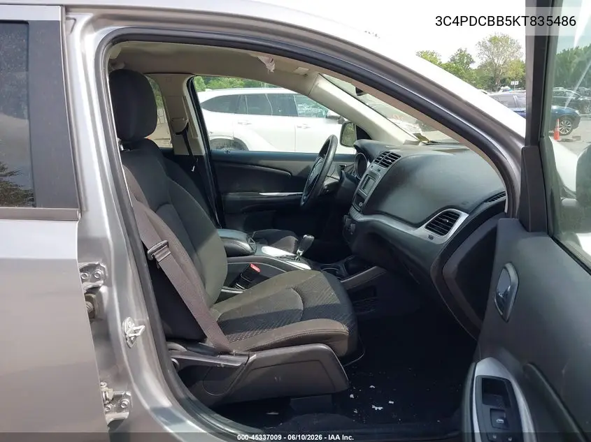 2019 Dodge Journey Se VIN: 3C4PDCBB5KT835486 Lot: 45337009