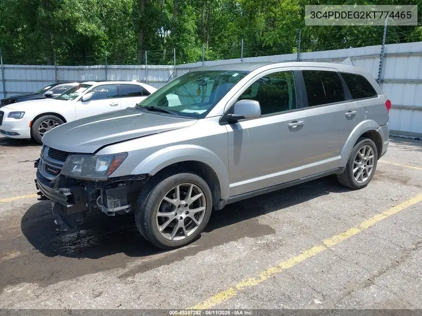 2019 Dodge Journey Gt Awd VIN: 3C4PDDEG2KT774465 Lot: 45357282
