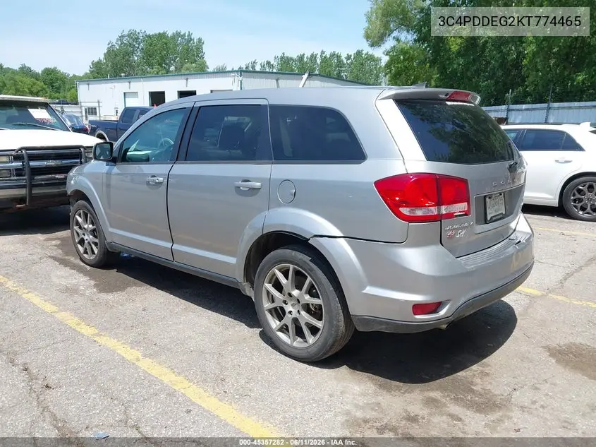 2019 Dodge Journey Gt Awd VIN: 3C4PDDEG2KT774465 Lot: 45357282