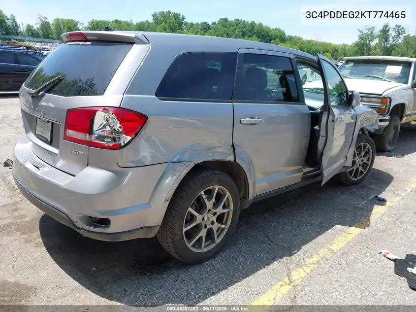 2019 Dodge Journey Gt Awd VIN: 3C4PDDEG2KT774465 Lot: 45357282