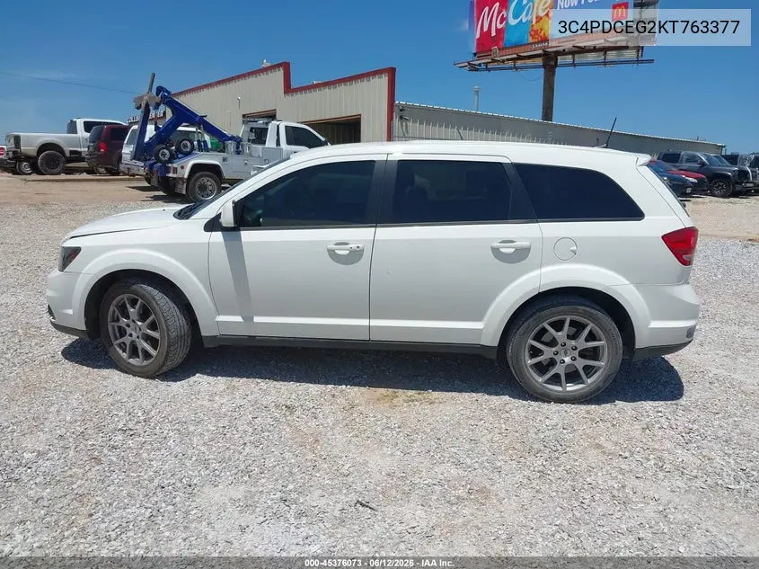 2019 Dodge Journey Gt VIN: 3C4PDCEG2KT763377 Lot: 45376073