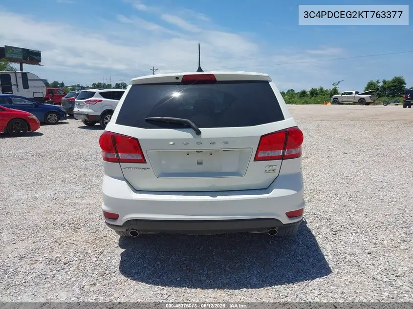 2019 Dodge Journey Gt VIN: 3C4PDCEG2KT763377 Lot: 45376073