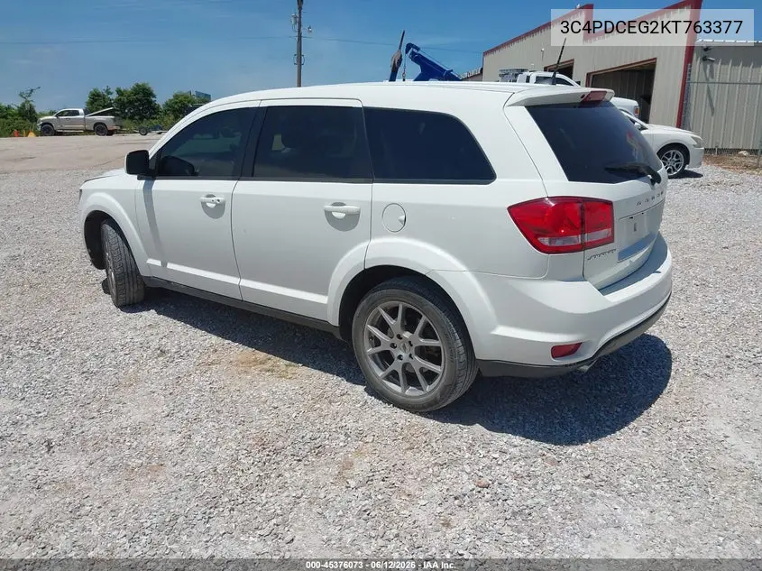 2019 Dodge Journey Gt VIN: 3C4PDCEG2KT763377 Lot: 45376073