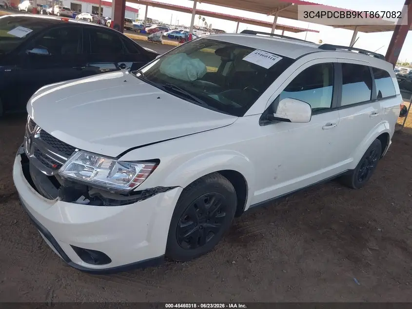 2019 Dodge Journey Se VIN: 3C4PDCBB9KT867082 Lot: 45460318