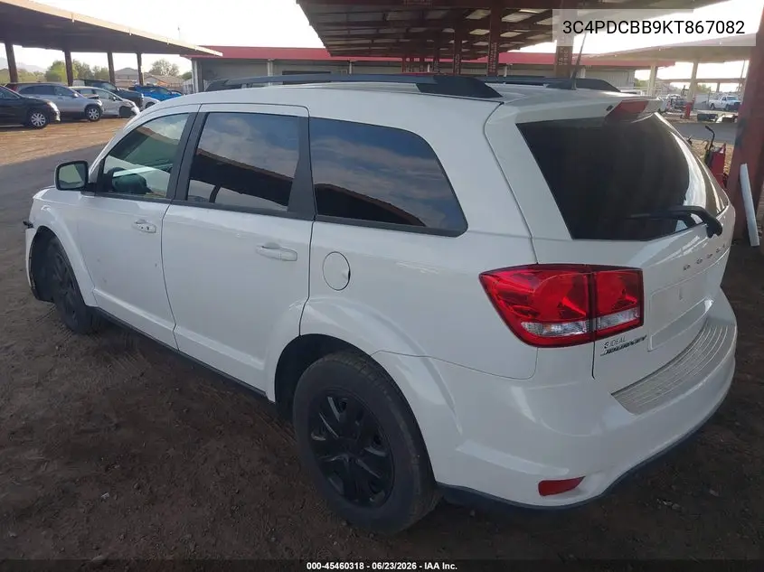 2019 Dodge Journey Se VIN: 3C4PDCBB9KT867082 Lot: 45460318