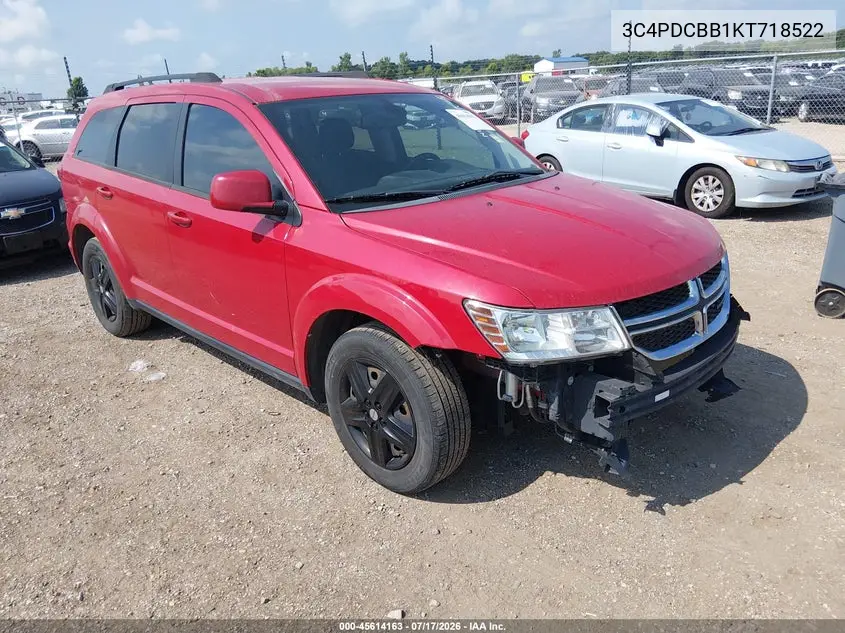 2019 Dodge Journey Se VIN: 3C4PDCBB1KT718522 Lot: 45614163