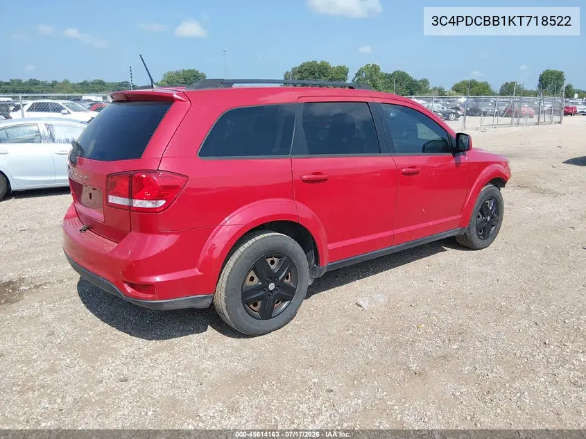 2019 Dodge Journey Se VIN: 3C4PDCBB1KT718522 Lot: 45614163