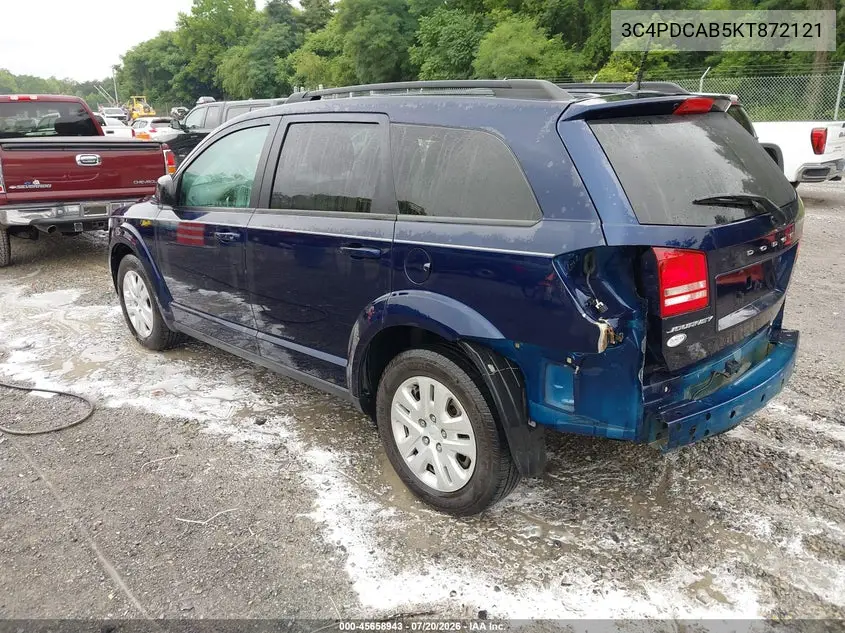 2019 Dodge Journey Se Value Package VIN: 3C4PDCAB5KT872121 Lot: 45658943