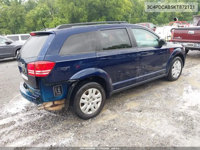 2019 Dodge Journey Se Value Package VIN: 3C4PDCAB5KT872121 Lot: 45658943