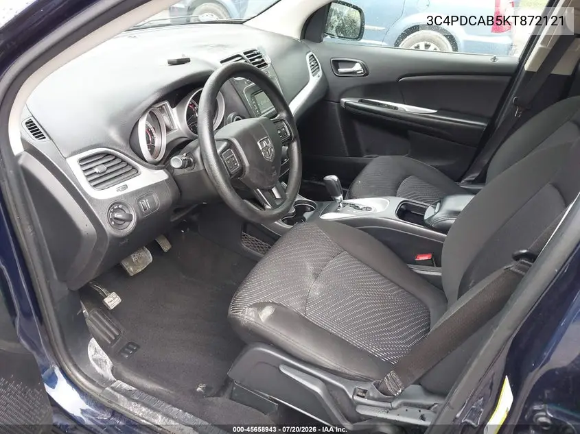 2019 Dodge Journey Se Value Package VIN: 3C4PDCAB5KT872121 Lot: 45658943