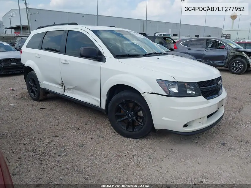 2020 Dodge Journey Se Value VIN: 3C4PDCAB7LT277952 Lot: 45411212