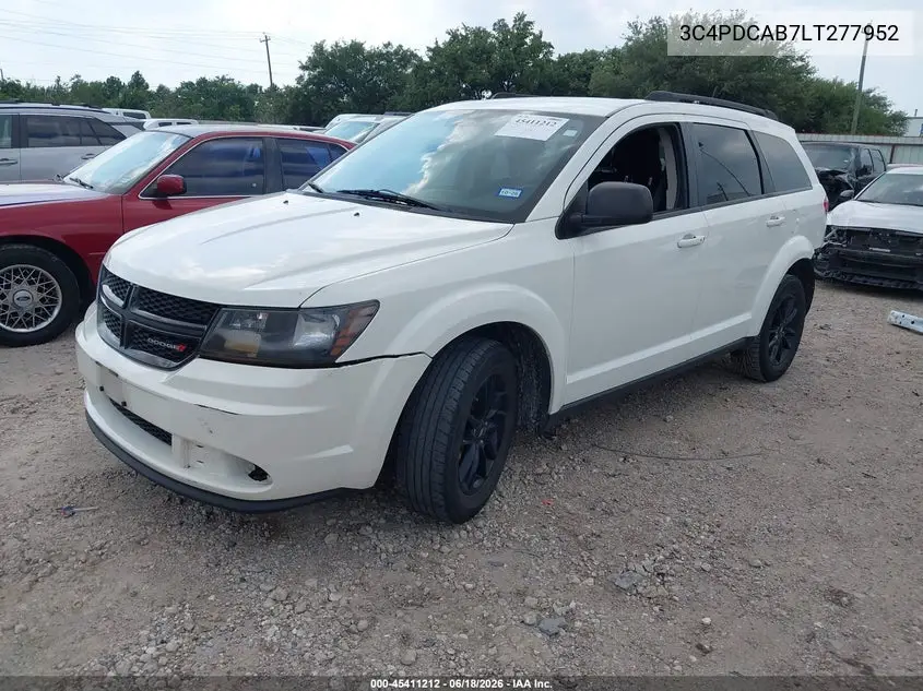 2020 Dodge Journey Se Value VIN: 3C4PDCAB7LT277952 Lot: 45411212