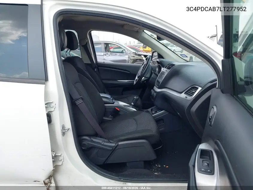 2020 Dodge Journey Se Value VIN: 3C4PDCAB7LT277952 Lot: 45411212