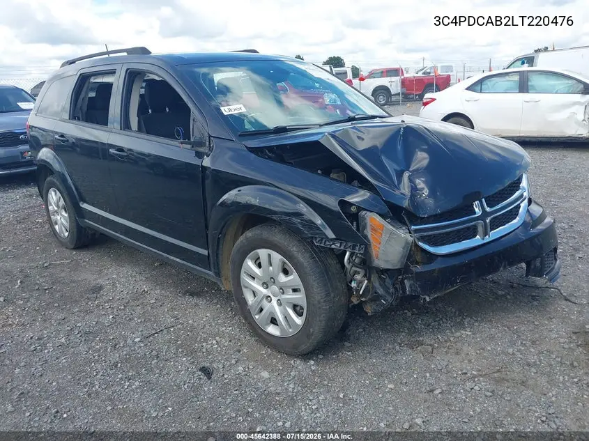 2020 Dodge Journey Se Value VIN: 3C4PDCAB2LT220476 Lot: 45642388