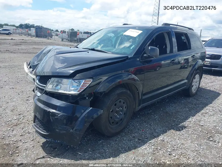 2020 Dodge Journey Se Value VIN: 3C4PDCAB2LT220476 Lot: 45642388