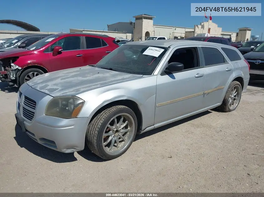 2005 Dodge Magnum Se VIN: 2D4FV48T65H621945 Lot: 44623041