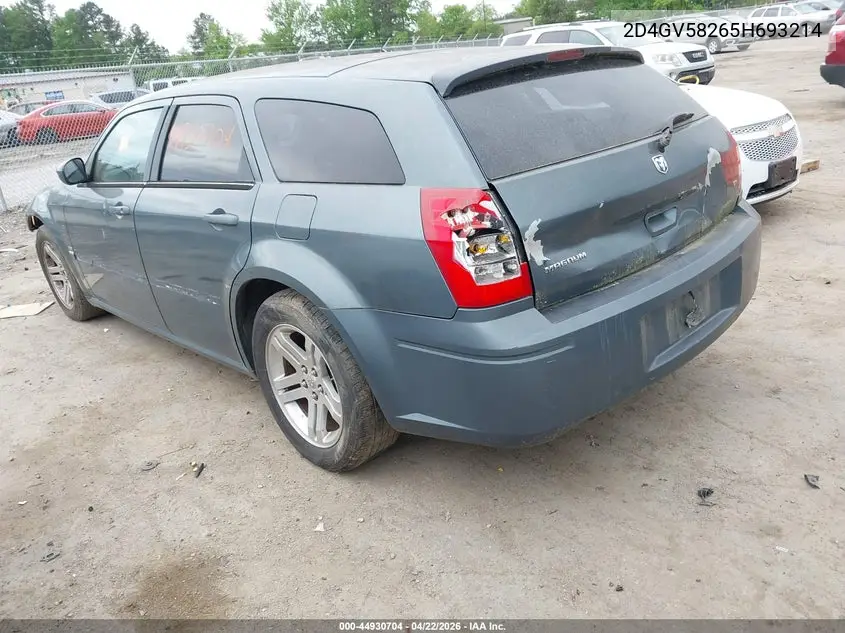 2005 Dodge Magnum Rt VIN: 2D4GV58265H693214 Lot: 44930704