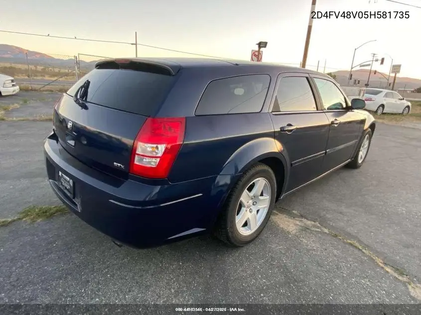 2005 Dodge Magnum Se VIN: 2D4FV48V05H581735 Lot: 44983546